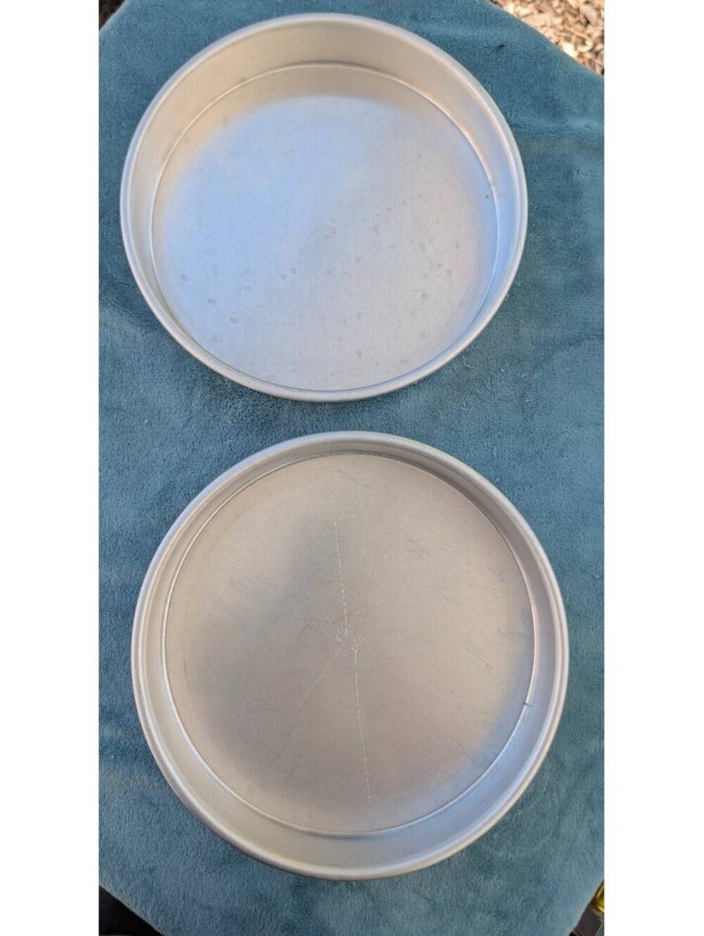 Lot of 2 Round Cake Pans 10x2 Inch Aluminum Bakeware Made in USA